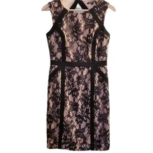 NWT Gianni Bini Lace Overlay Sleeveless Cutout Back Dress Sz. 4